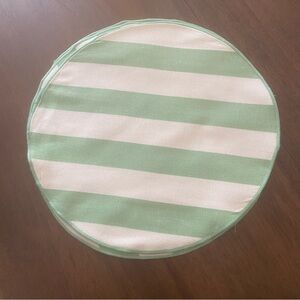 IKEA SMÖRFISK Placemats, stripe off-white/light green, 14 " Set of 4 limited ed